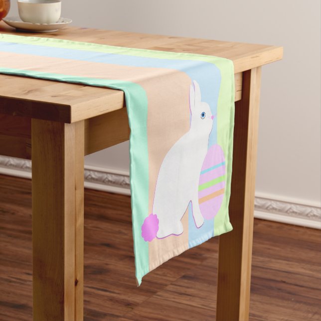 Happy Easter Bunny and Eggs Short Table Runner (In Situ)