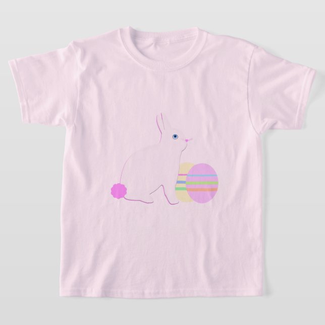 Happy Easter Bunny and Eggs  T-Shirt (Laydown)