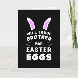 Happy Easter Bunny Animal Easter Egg Funny Gift Card