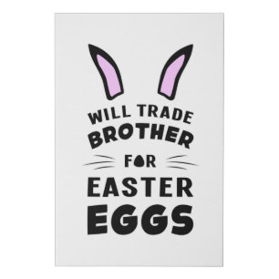 Happy Easter Bunny Animal Egg Cool Funny Gift Idea Faux Canvas Print