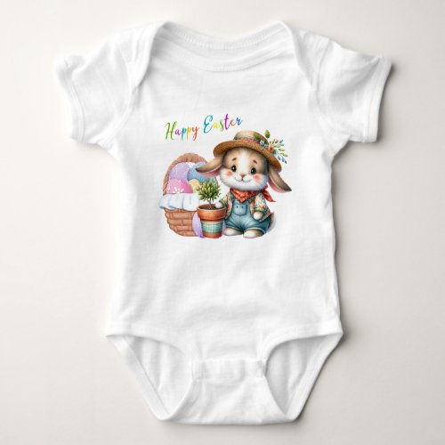 Happy Easter Bunny  Baby Bodysuit