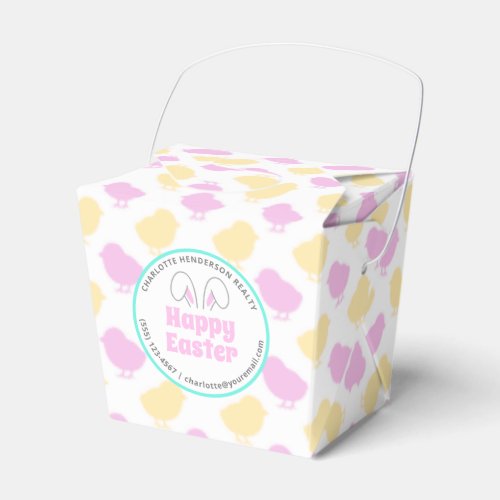 Happy Easter Bunny Baby Chicks Party Favor Boxes