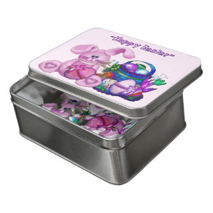 Happy Easter Bunny & Basket Jigsaw Puzzle