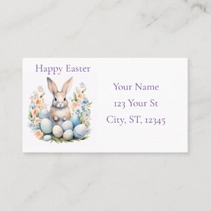Happy Easter Bunny Basket Thunder_Cove Business Card