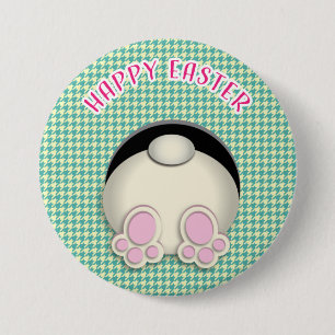 HAPPY EASTER bunny butt BUTTON