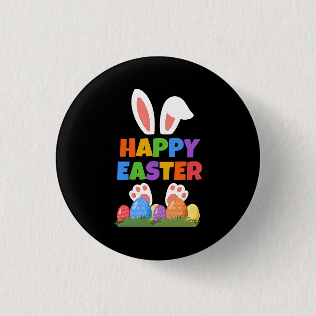 Happy Easter Bunny  Button (Front)