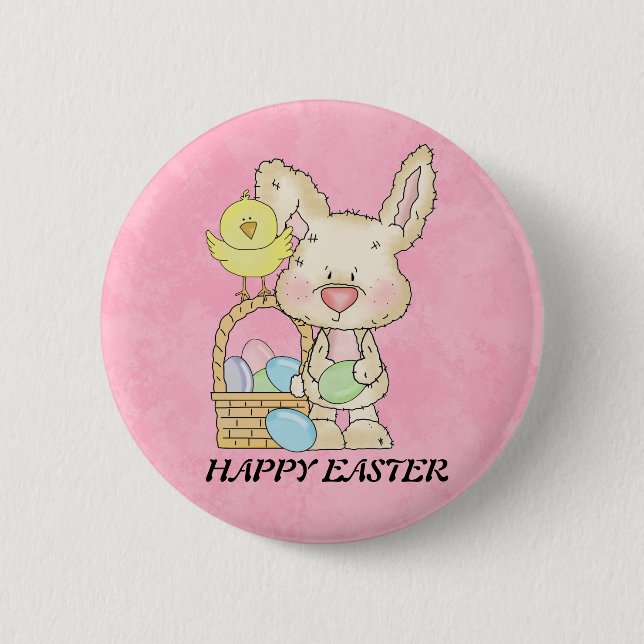 Happy Easter Bunny Button (Front)