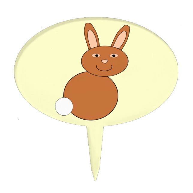 Happy Easter Bunny Cake Pick (Front)