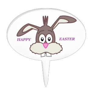 "HAPPY EASTER" BUNNY CAKE TOPPER