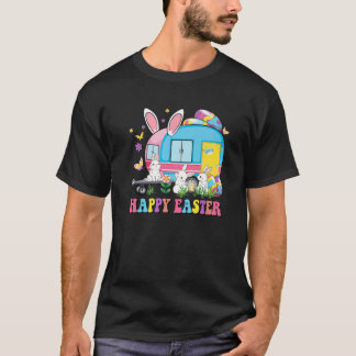 Happy Easter Bunny Camping Easter Bunny Camper Cam T-Shirt