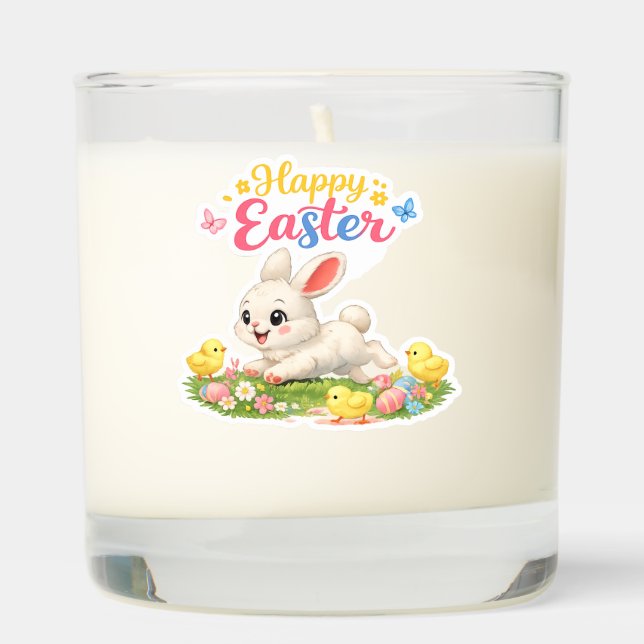 Happy Easter Bunny Candle – Cute Spring Decor (Right)