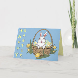 Happy Easter Bunny Card Custom or Blank Card