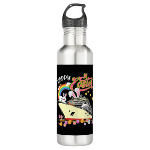 Happy Easter Bunny Carrying Eggs Bunny Lover Stainless Steel Water Bottle