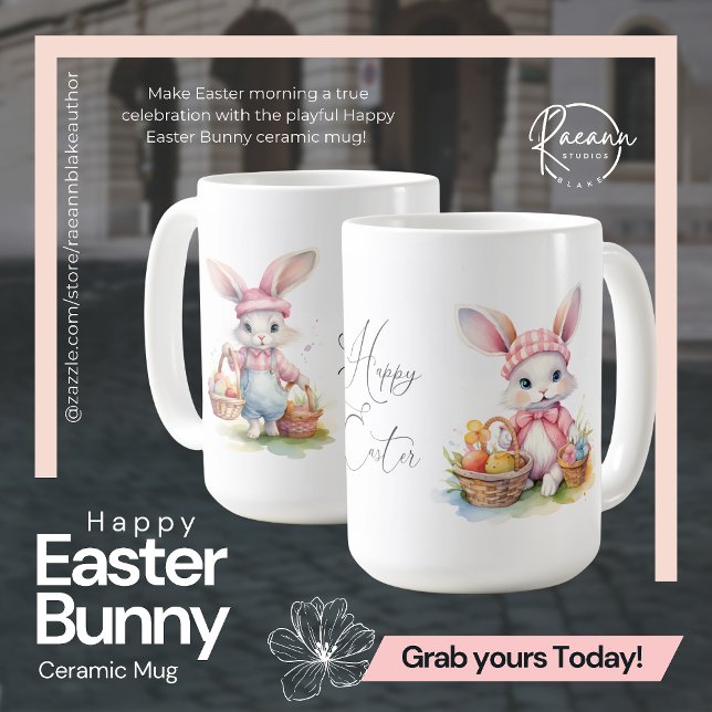 Happy Easter Bunny Ceramic Mug (Creator Uploaded)