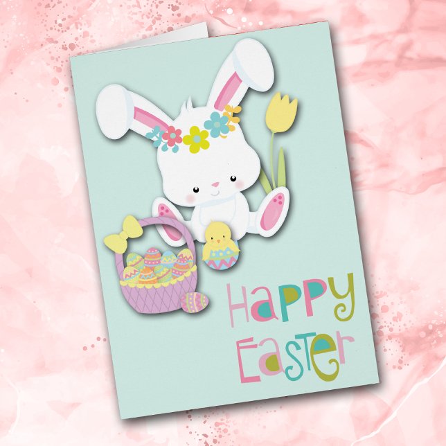 Happy Easter Bunny, Chick, and Basket Cards (Creator Uploaded)