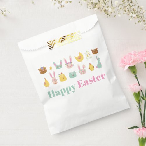 Happy Easter Bunny Chicken Favor Bag
