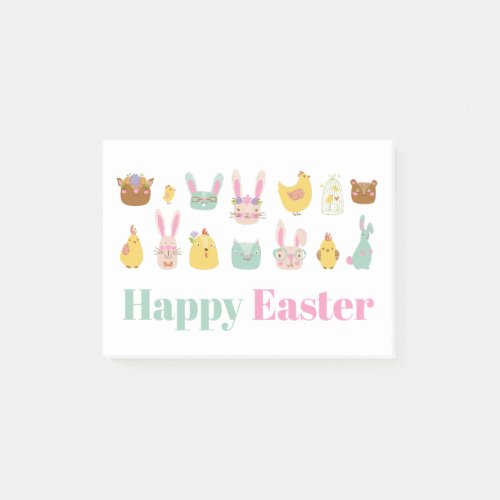 Happy Easter Bunny Chicken Post_it Notes