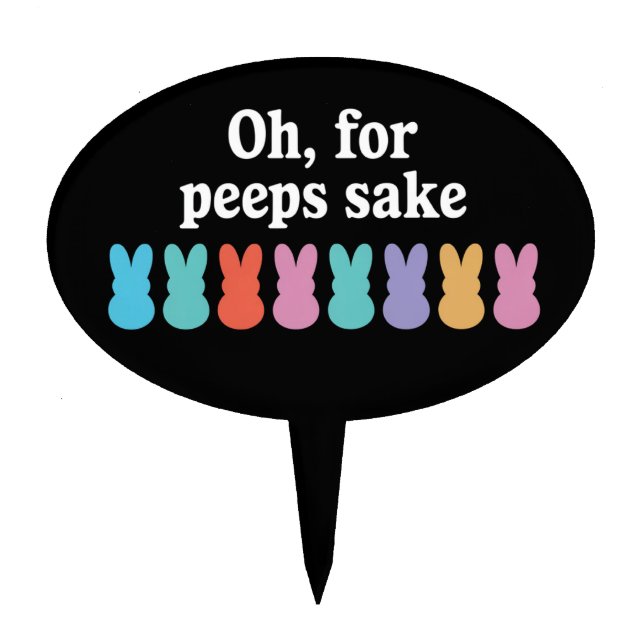 Happy Easter Bunny Christian Religious Carnival  Cake Topper (Front)