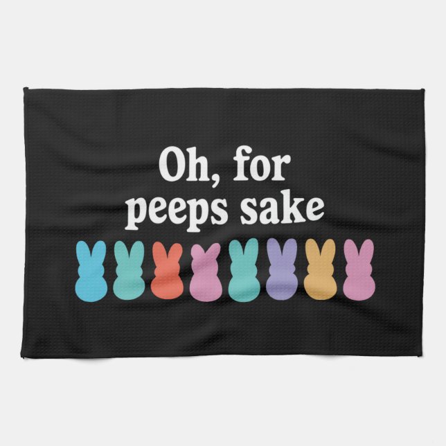 Happy Easter Bunny Christian Religious Carnival  Kitchen Towel (Horizontal)