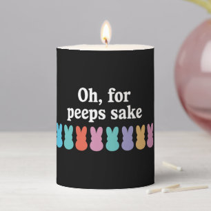 Happy Easter Bunny Christian Religious Carnival Pillar Candle