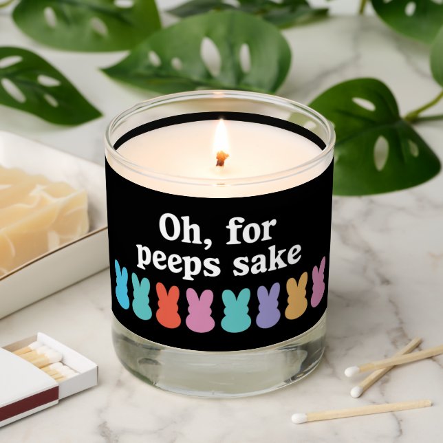 Happy Easter Bunny Christian Religious Carnival  Scented Candle (Lit)