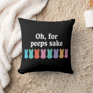 Happy Easter Bunny Christian Religious Carnival  Throw Pillow