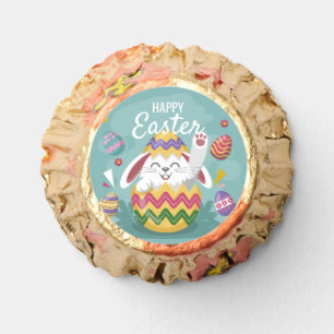 Happy Easter Bunny & Colorful Eggs, Blue Reese's Peanut Butter Cups