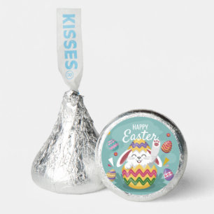 Happy Easter Bunny & Colorful Eggs Hershey®'s Kisses®