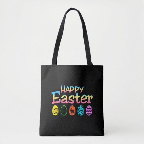 Happy Easter Bunny Colorful Eggs Perfect For Tote Bag