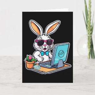 Happy Easter Bunny Computer Video Game Lovers 1 Card