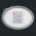 Happy Easter Bunny Coquette Bow Preppy Easter Day  Belt Buckle<br><div class="desc">Happy Easter Bunny Coquette Bow Preppy Easter Day Women Kids T-Shirt</div>