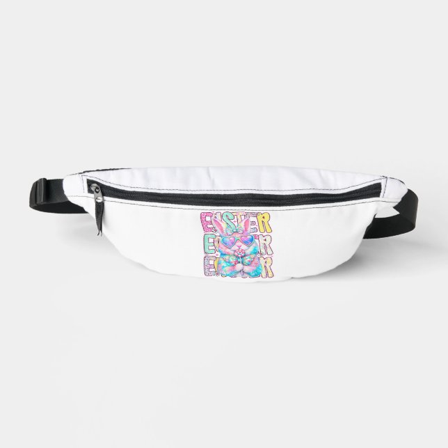 Happy Easter Bunny Coquette Bow Preppy Easter Day  Fanny Pack (Front)