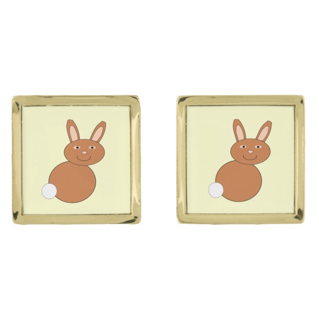 Happy Easter Bunny Cufflinks (Front)