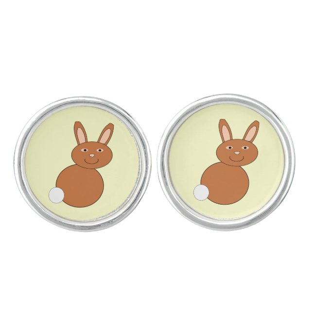 Happy Easter Bunny Cufflinks (Front)
