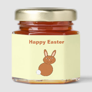 Happy Easter Bunny Custom Honey Jar Favors