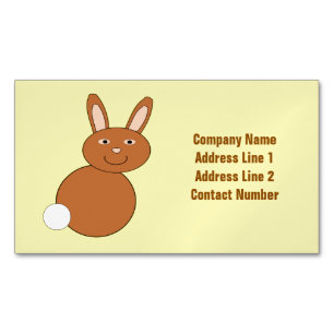 Happy Easter Bunny Custom Magnetic Business Card