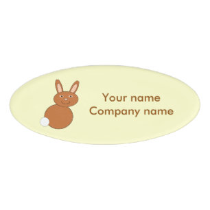 Happy Easter Bunny Custom Name Tag