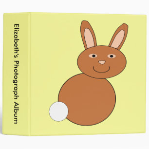 Happy Easter Bunny Custom Photo Album 3 Ring Binder