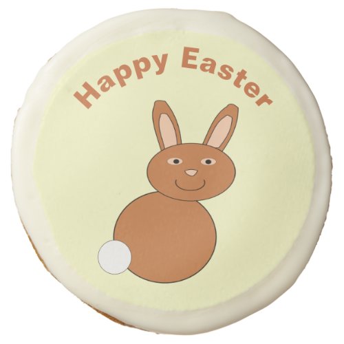 Happy Easter Bunny Custom Sugar Cookie