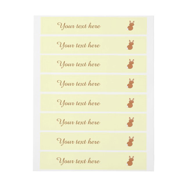 Happy Easter Bunny Customizable Labels (Sheet)