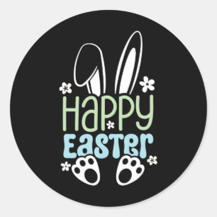 Happy Easter Bunny - Cute Easter Design For Boys G Classic Round Sticker