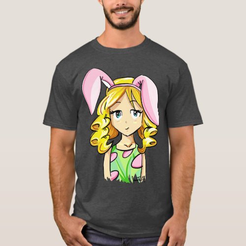 Happy Easter Bunny Cute Face Girl Shirt