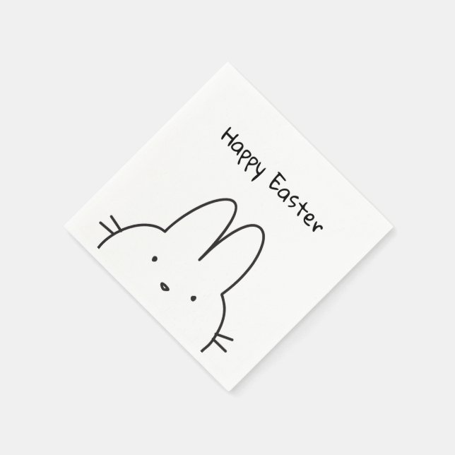 Happy Easter Bunny Cute Napkins (Corner)