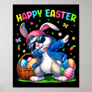 Happy Easter Bunny Dabbing Funny Easter Day Women Poster