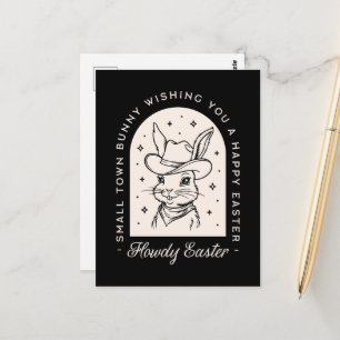 Happy Easter bunny dark western funny greetings Postcard