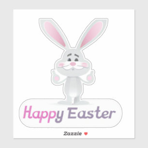 Happy Easter Bunny Design Sticker