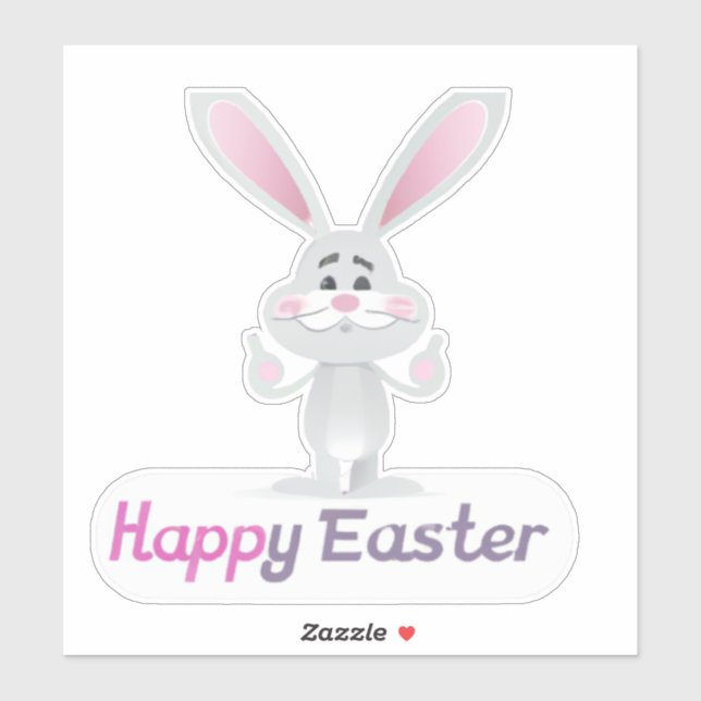Happy Easter Bunny Design Sticker (Sheet)