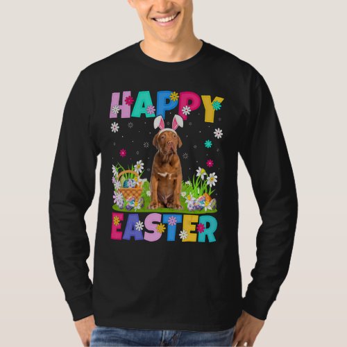 Happy Easter Bunny Dogue De Bordeaux Dog Easter Su T_Shirt