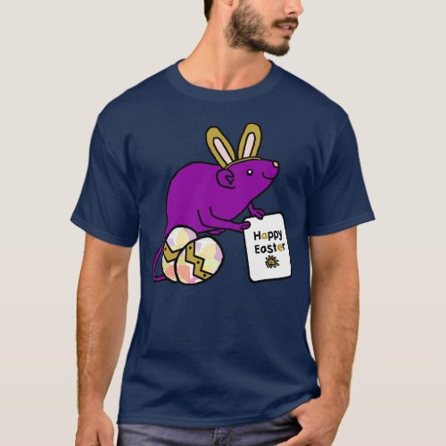 Happy Easter Bunny Ears Rat T_Shirt