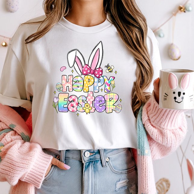 Happy Easter Bunny Ears Shirt, Spring Pastel T-Shirt (Creator Uploaded)